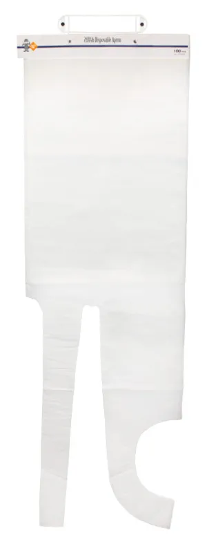 10 Micron White Polyethylene Aprons (100/cs)