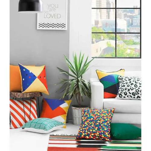 18"x18" Memphis Printed Decorative Throw Pillow Cover