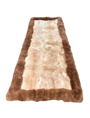 2 Tone Boarder Alpaca Rug (2.5x6 ft)