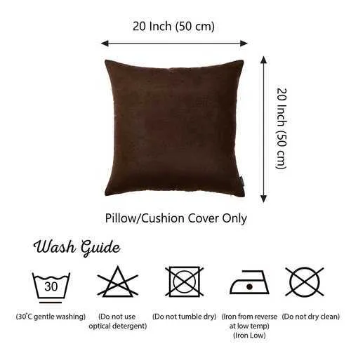 20"x20" Brown Honey Decorative Throw Pillow Cover (2 pcs in set)