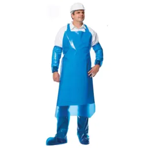 35" x 55" VR Die Cut 4mil Aprons, Blue (100/cs)