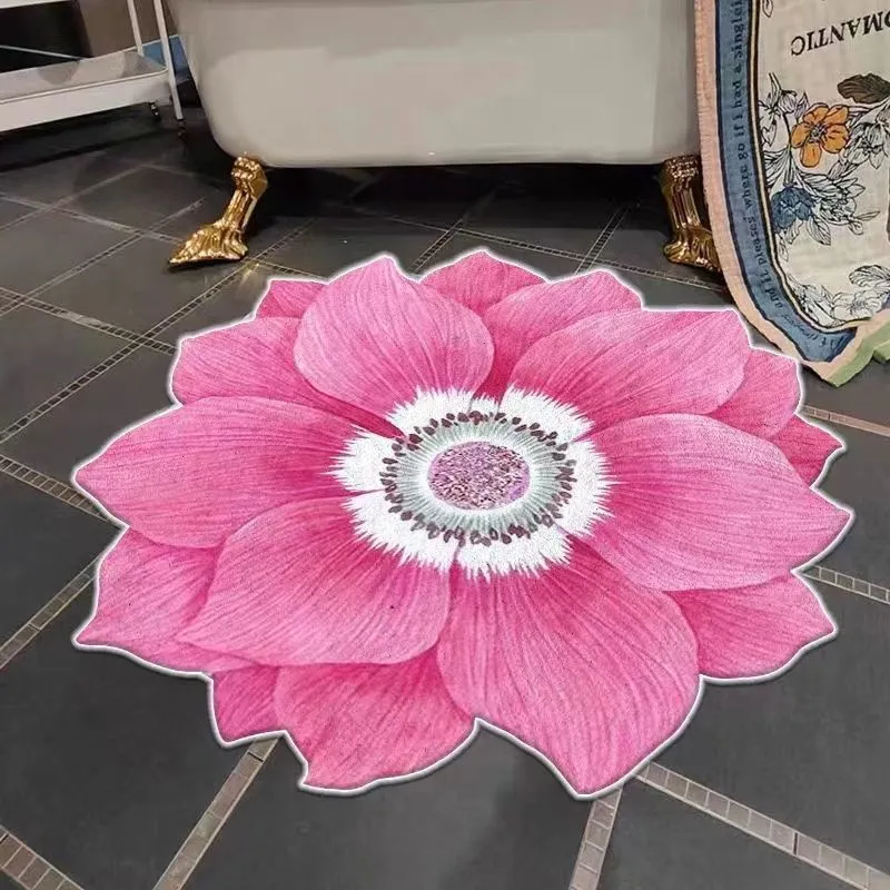 3D Shaped Flower Floor Mat: A Soft and Stylish Addition to Any Living Space