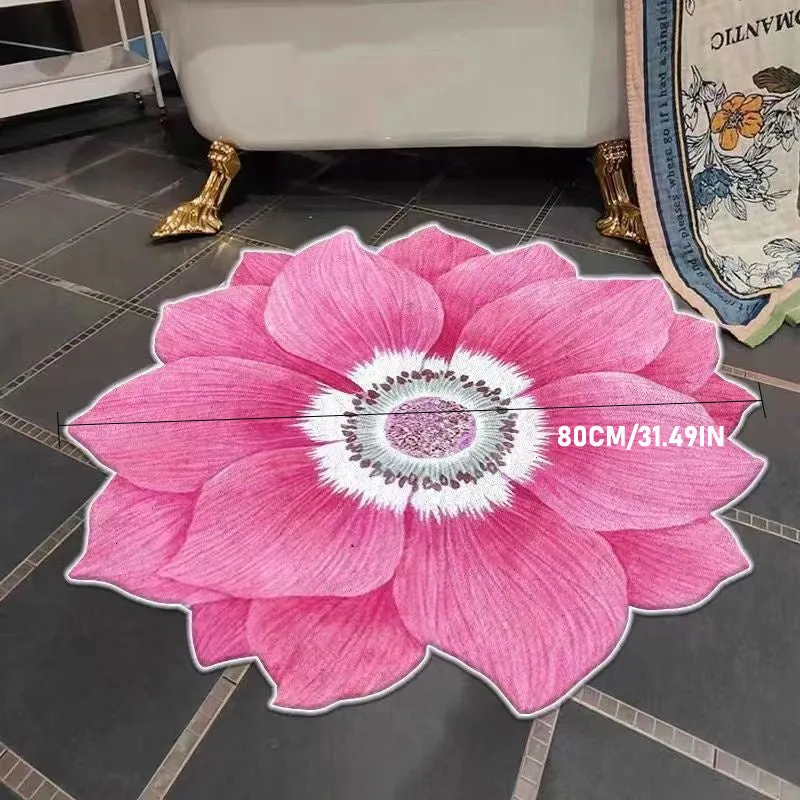 3D Shaped Flower Floor Mat: A Soft and Stylish Addition to Any Living Space