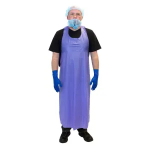 6 Mil Blue Vinyl Aprons W/ String Ties (12/pk)