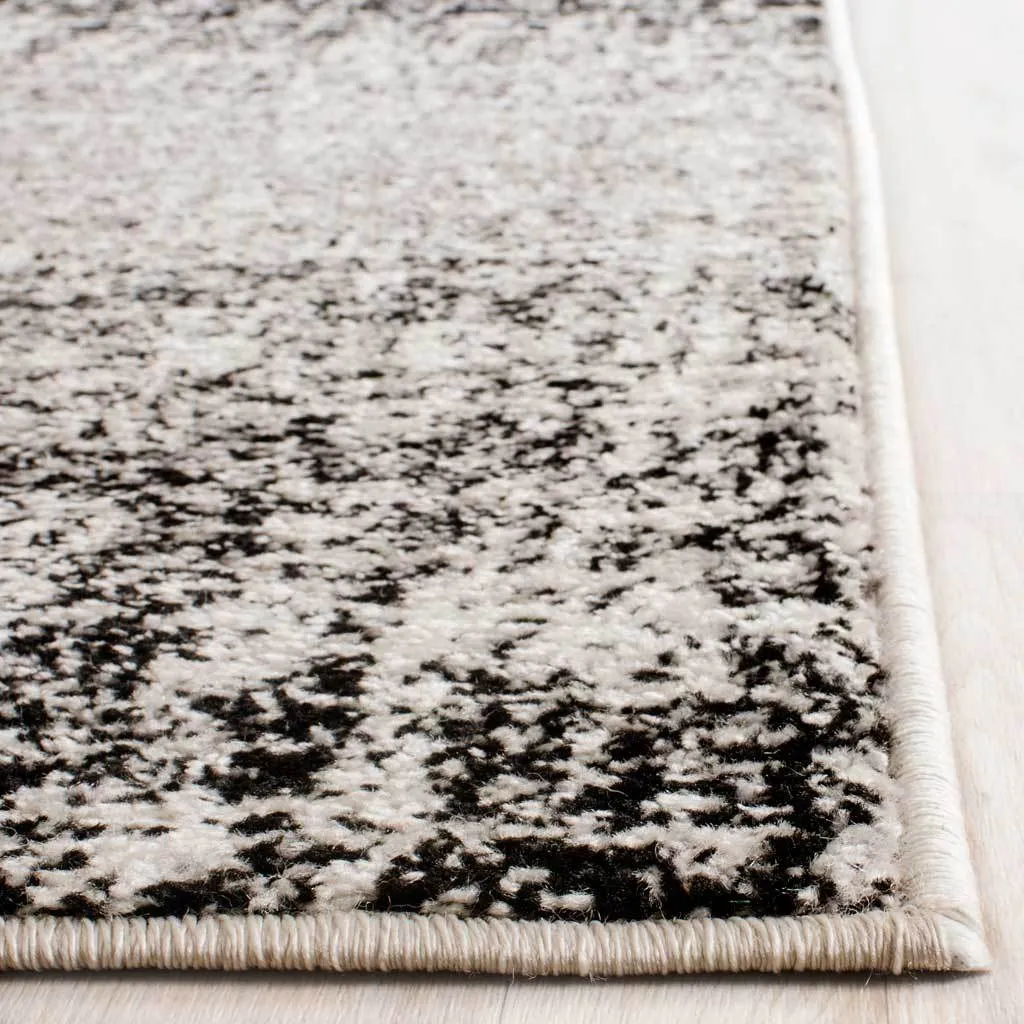 Adirondack Frequency Ivory/Black Runner Rug