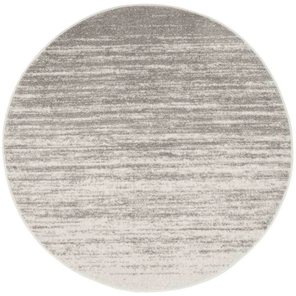 Adirondack Gradient Light Gray/Gray Round Rug