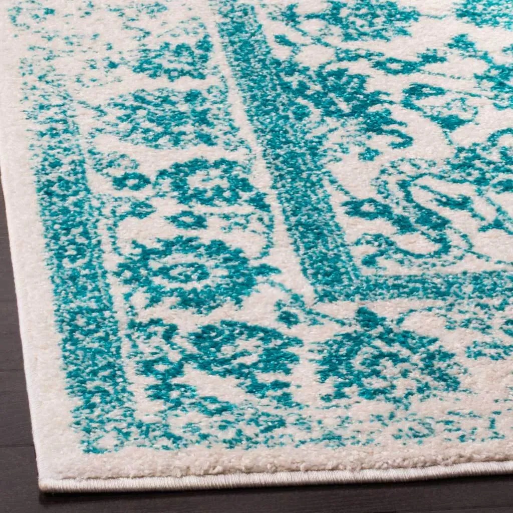 Adirondack Pastoral Ivory/Teal Area Rug