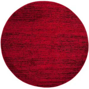 Adirondack Wave Red/Black Round Rug