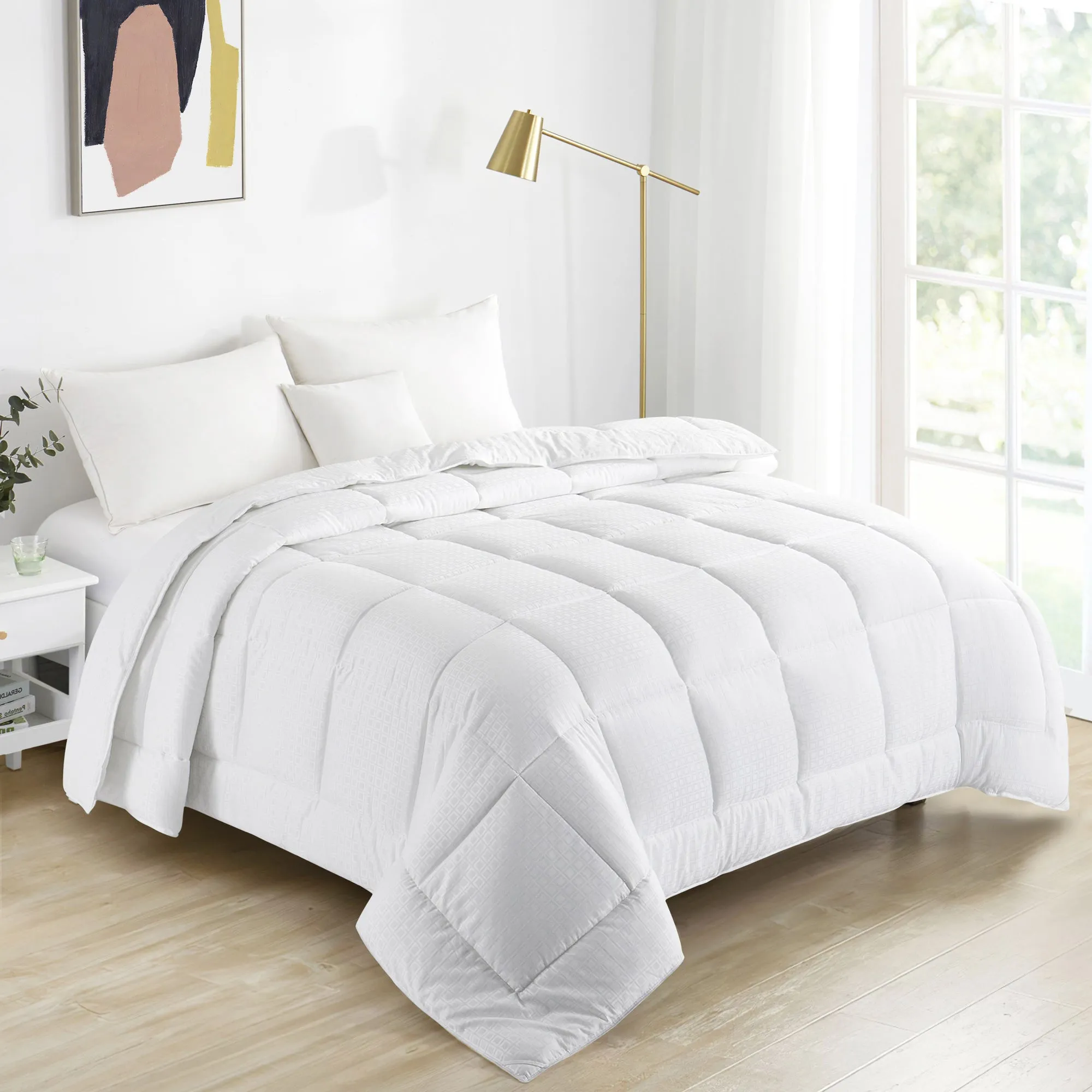 All Seasons Dobby Square Down Alternative Comforter