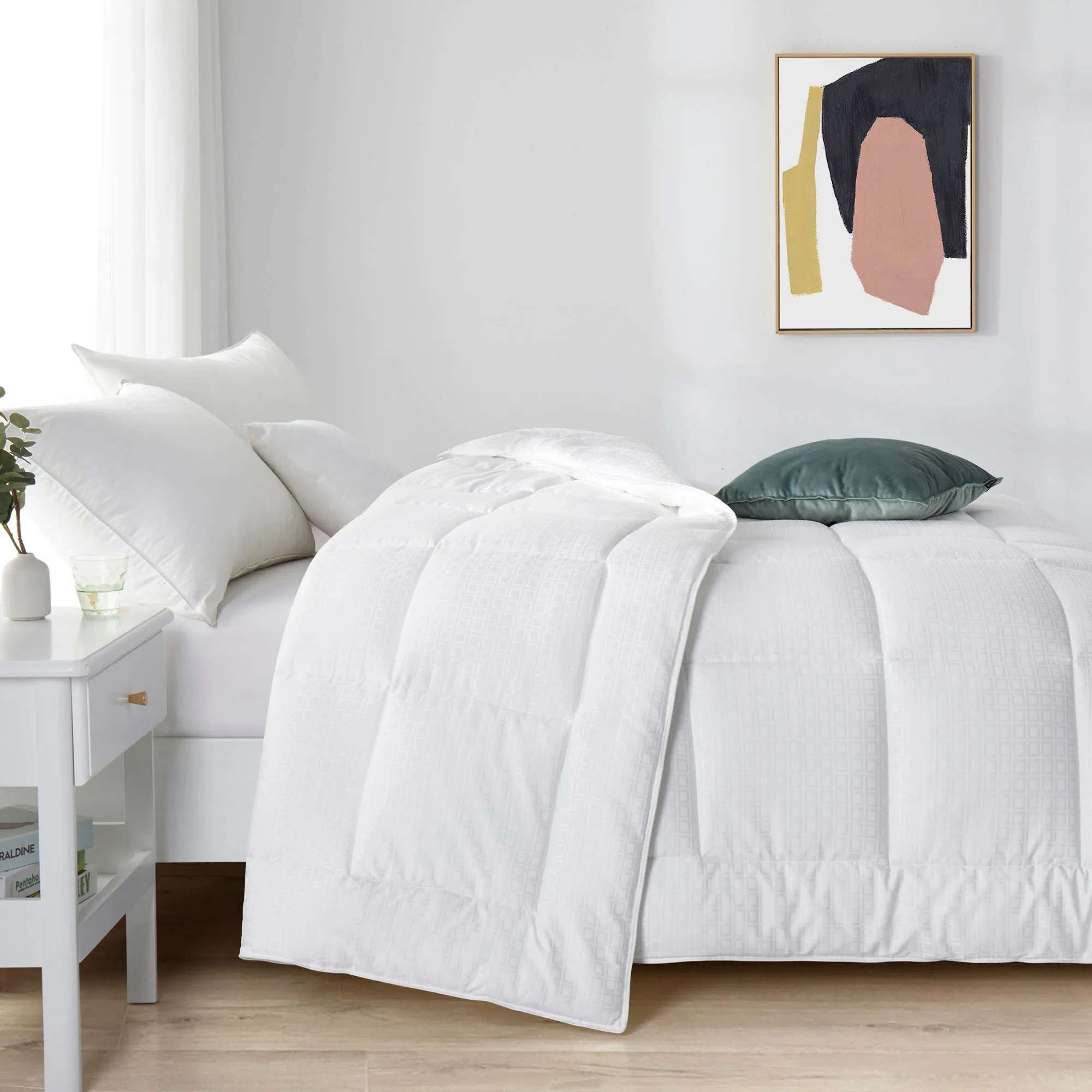 All Seasons Dobby Square Down Alternative Comforter