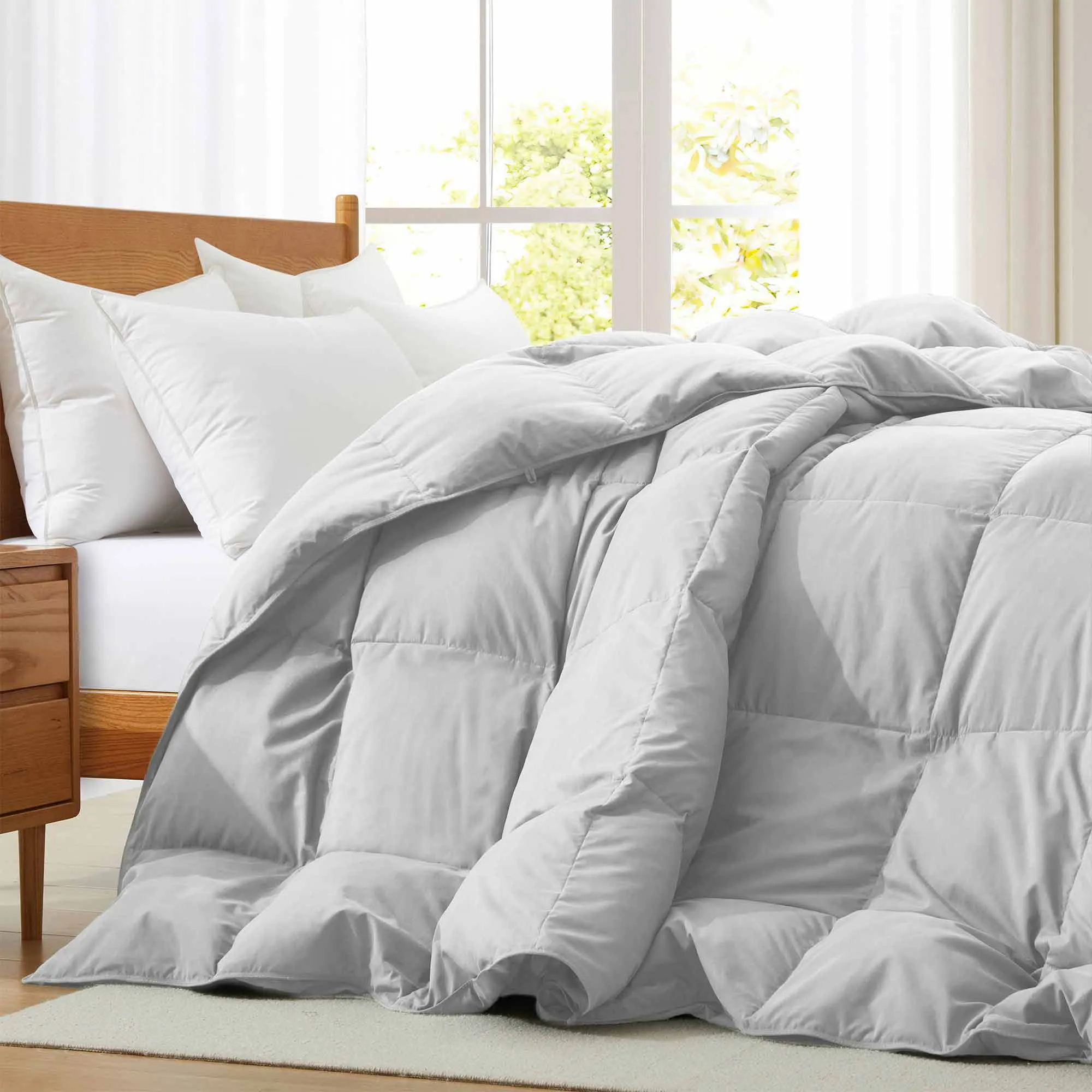 All Seasons Down and Feather Fiber Comforter Ultra Soft Comforter