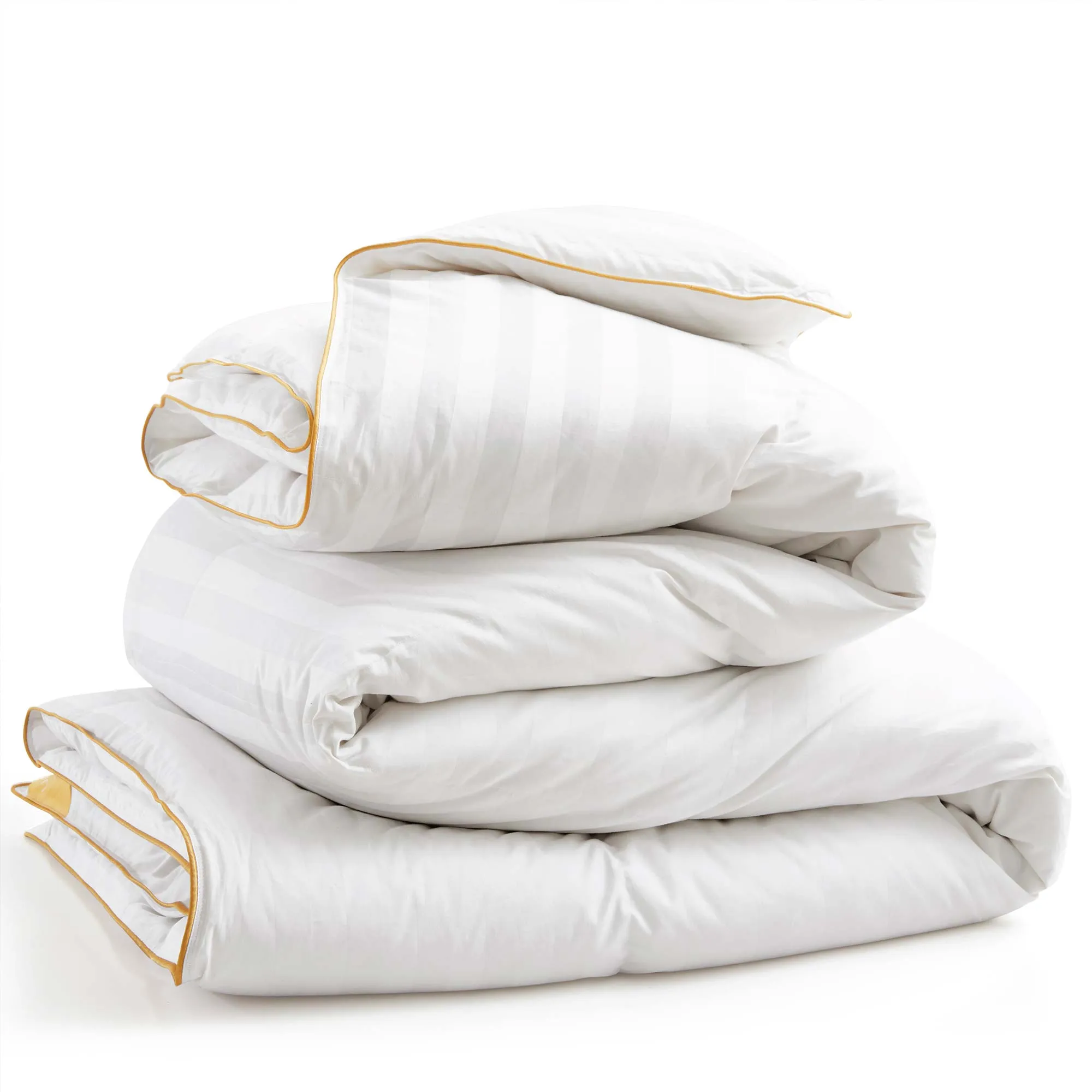 All Seasons White Goose Down Fiber Comforter 100% Cotton Cover 500 TC