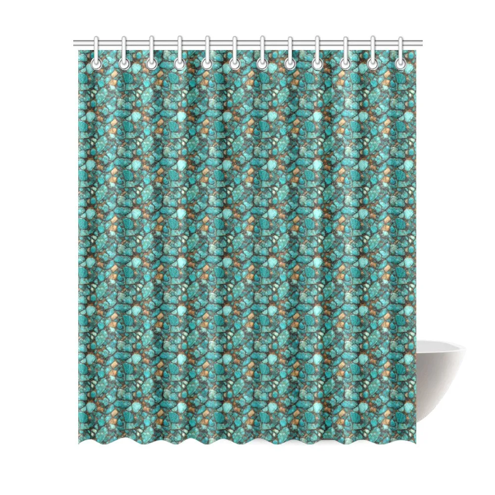 All Turquoise Shower Curtain 72"x84"