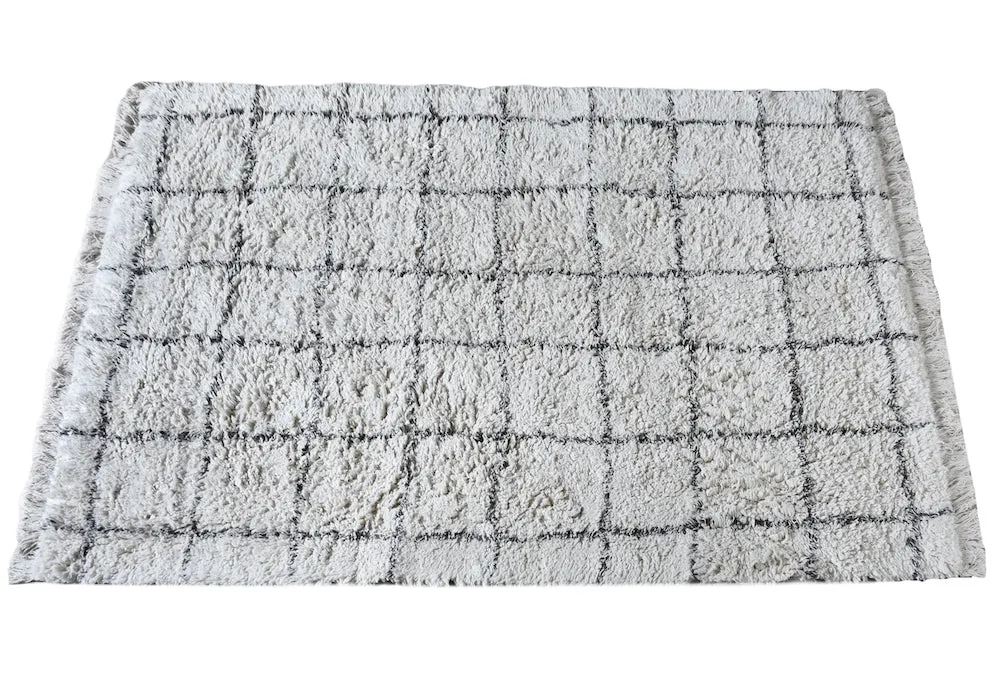 Amelie Nordic White and Black Rug