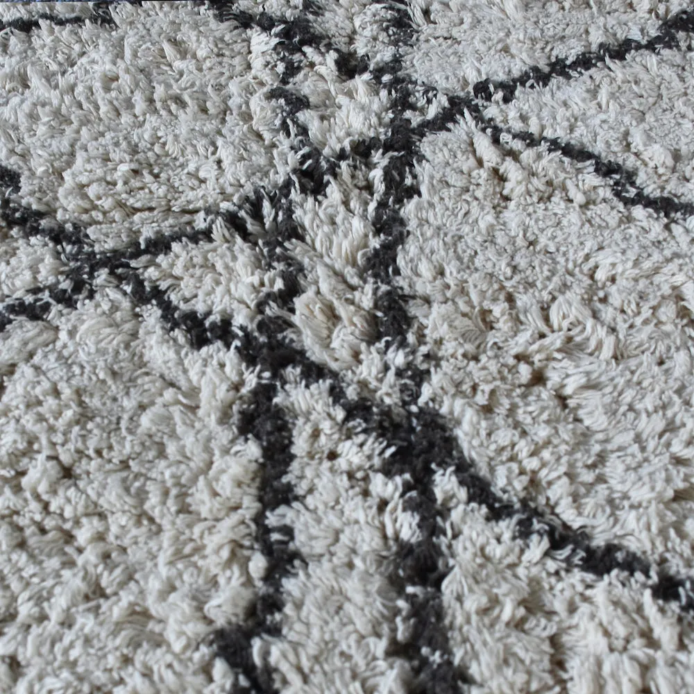 Amelie Nordic White and Black Rug