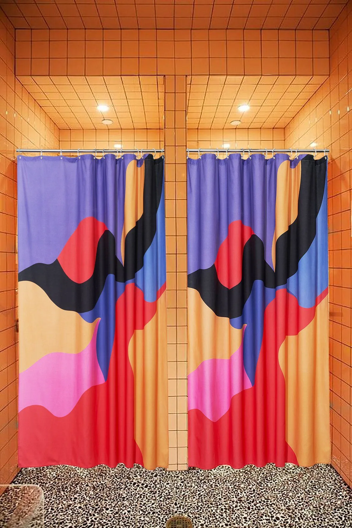 Artist Cotton Shower Curtain "Kite" by Katja Sandström