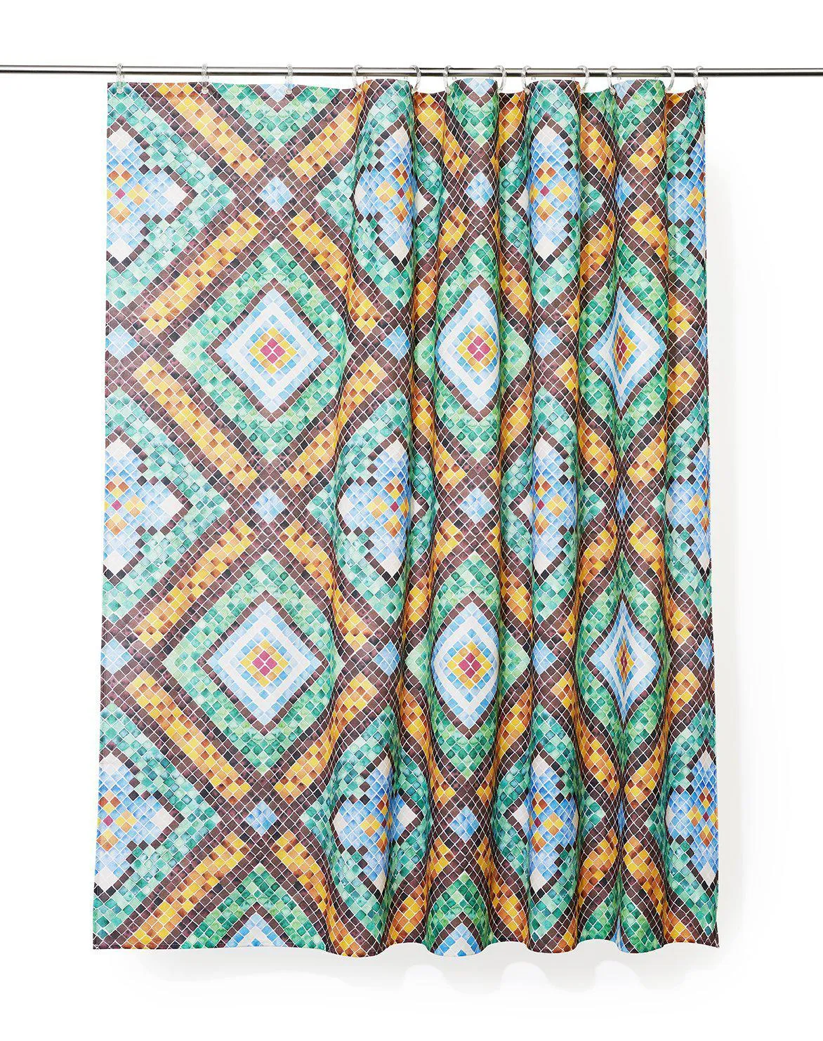 Artist Cotton Shower Curtain "Tilescapes" by Remo Mazzoni