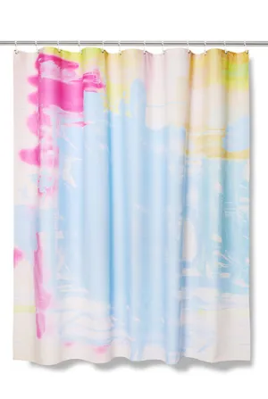 Artist Cotton Shower Curtain "Vibes" by Yvonne Robert