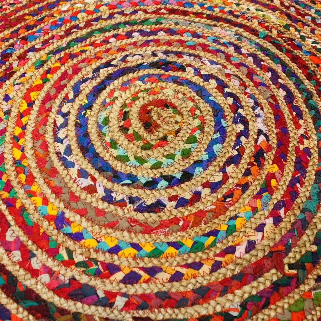 AW-Artisan - Handmade Round Jute and Recycled Cotton Rugs - 3 Sizes Available