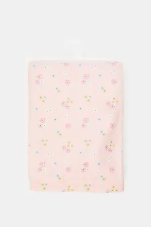 Babies Pink Embossed Reversible Plush Blanket (1 Piece)