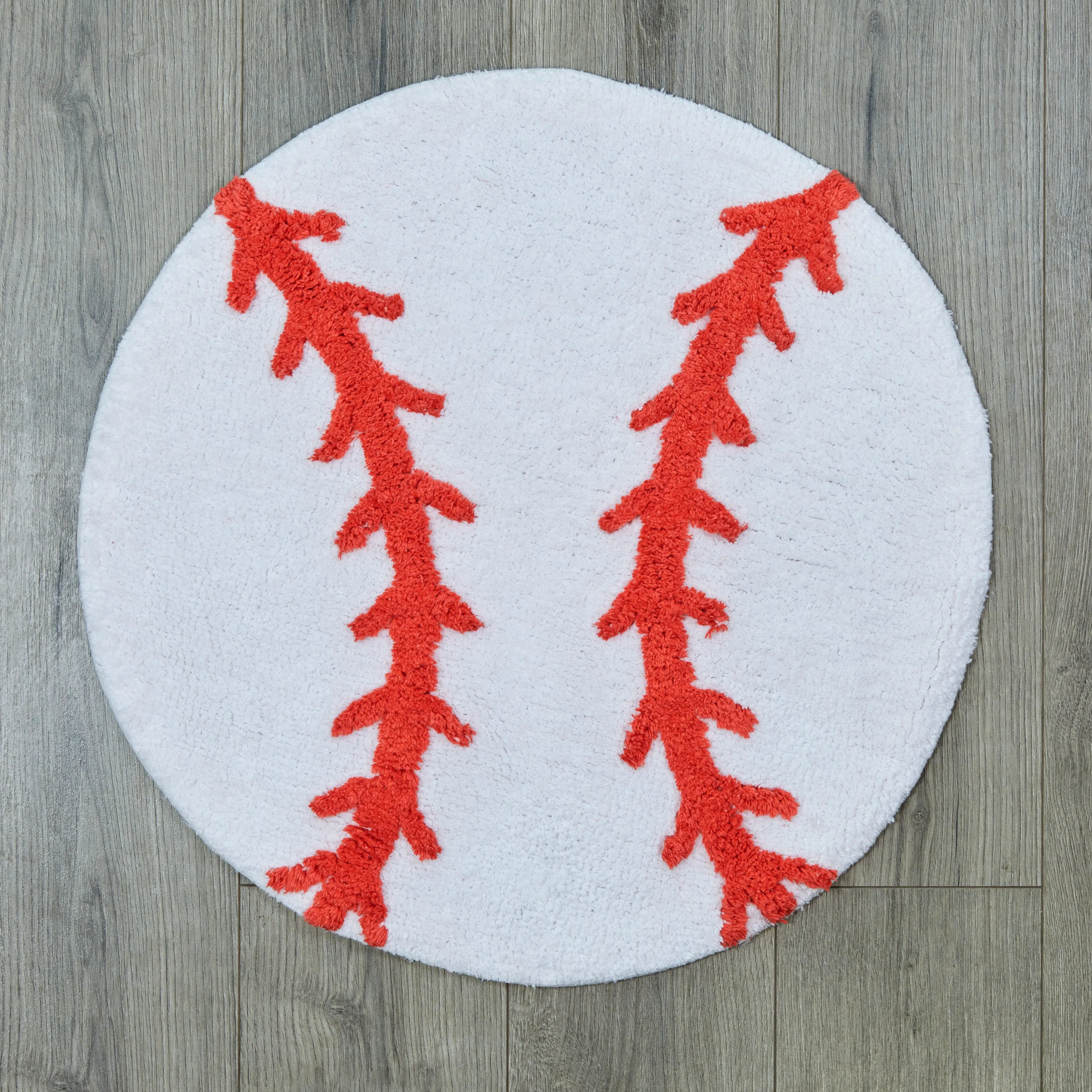 Baseball Bedroom or Bathroom Rug - 25 in. Round