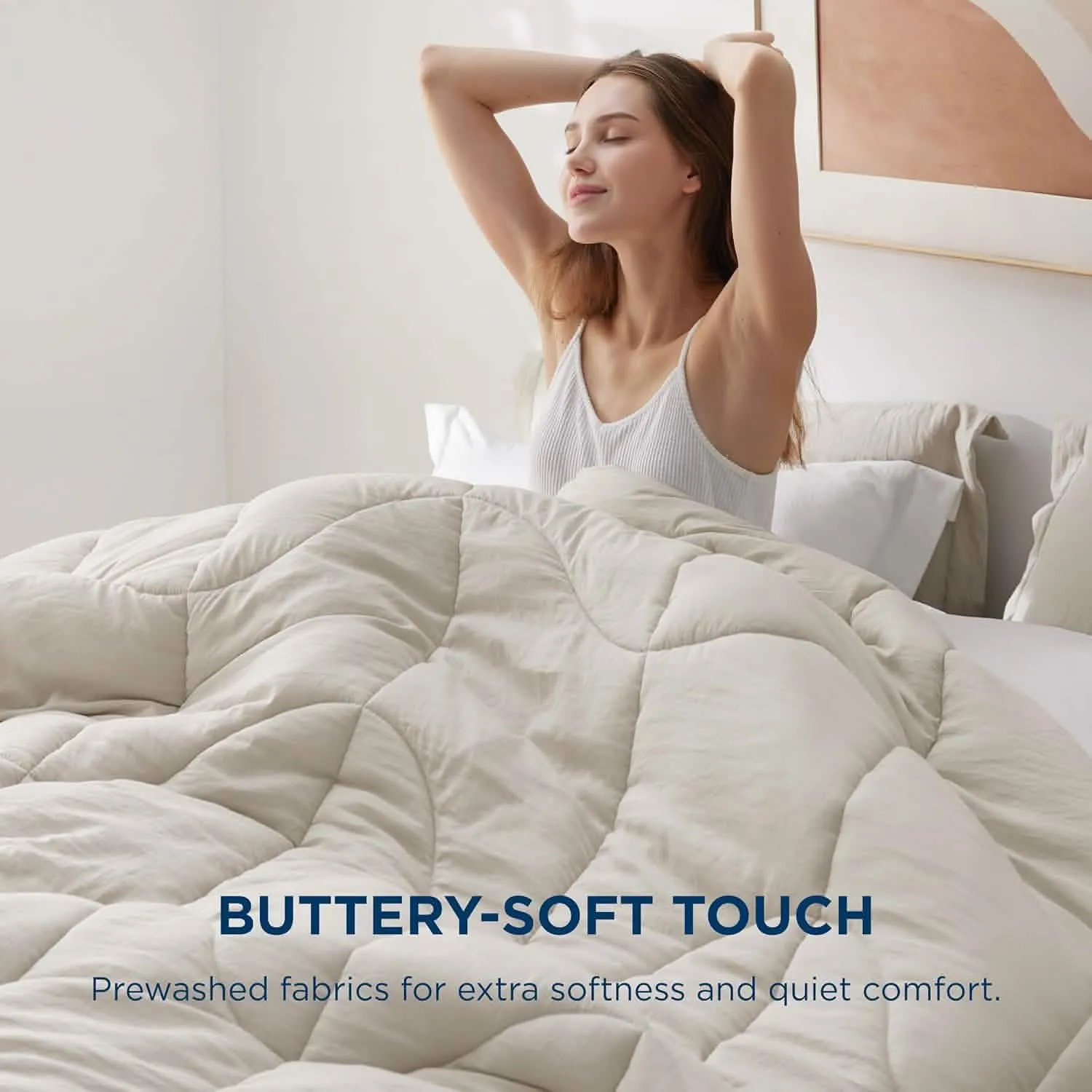 Bedsure Prewashed Polyester Quilted Comforters