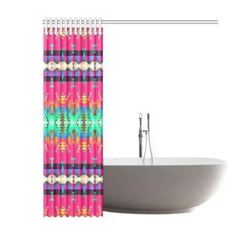 Between the Mountains Sunset Sky Shower Curtain 60"x72"