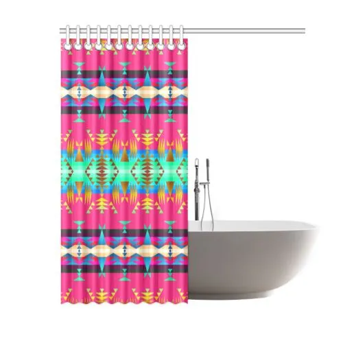 Between the Mountains Sunset Sky Shower Curtain 60"x72"