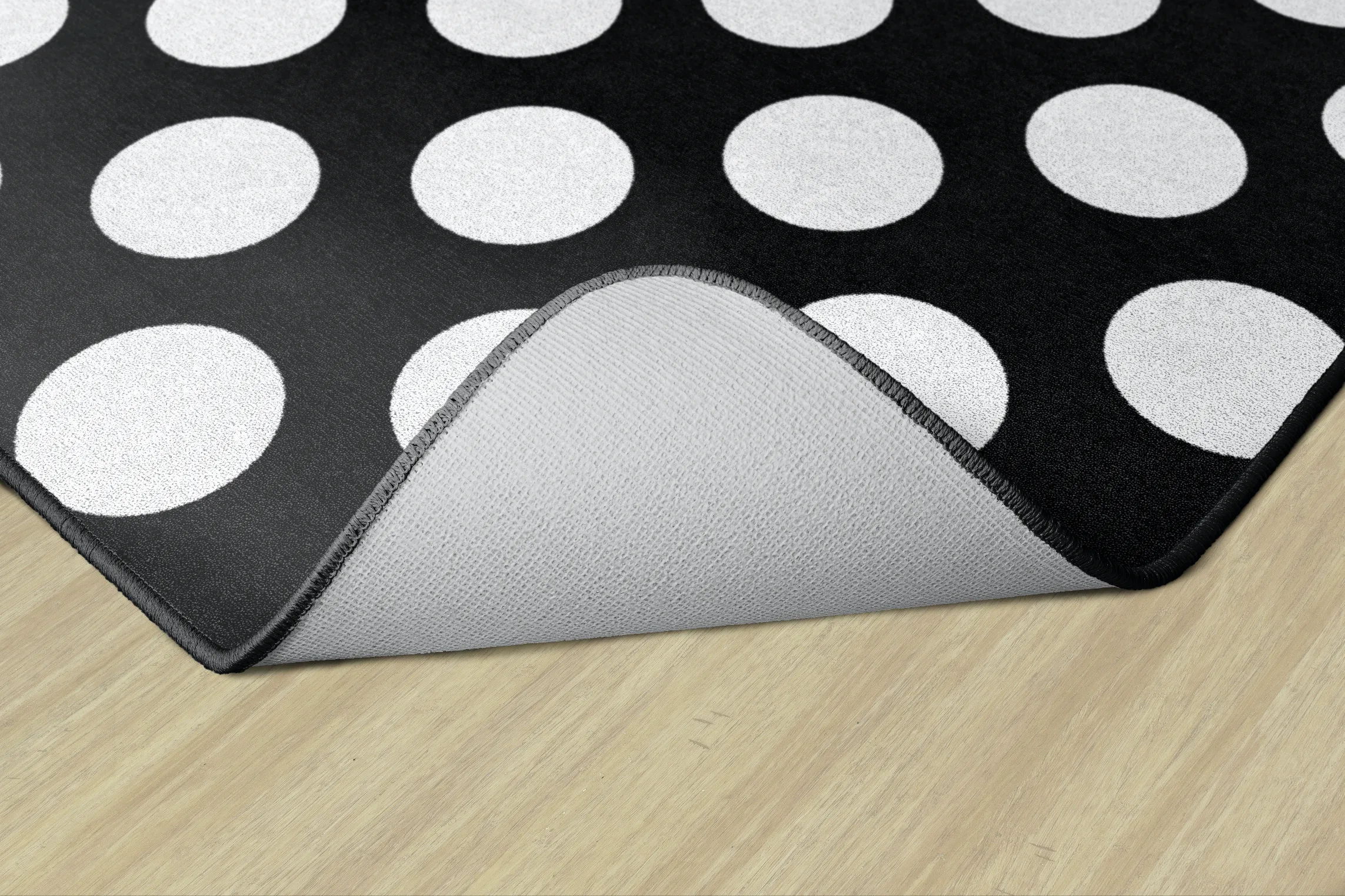 Black & White Polka Dot Area Rug | Schoolgirl Style