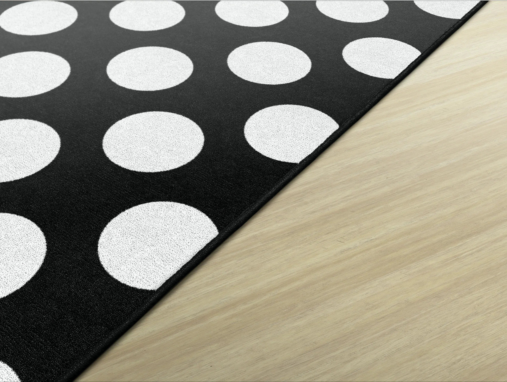 Black & White Polka Dot Area Rug | Schoolgirl Style