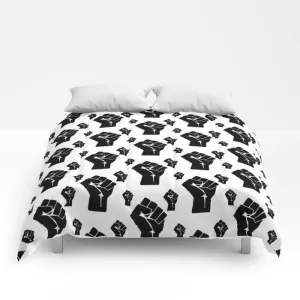 Black Power Fist Pattern Comforters