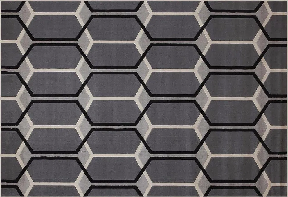 Chain Link Area Rug ART DECO GRAY