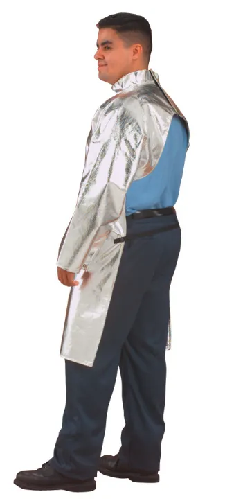 Chicago Protective Apparel 564-AKV-40 Open Back 40 Inch Aluminized Para Aramid 19 oz Heat Resistive Coat | Free Shipping and No Sales Tax