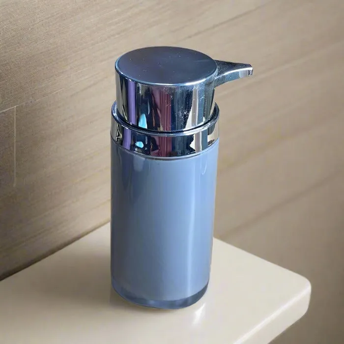 Chrome Plated Pump Soap Dispensers In Cream, Grey, Blue, & Purple (1 PC)-By-APT