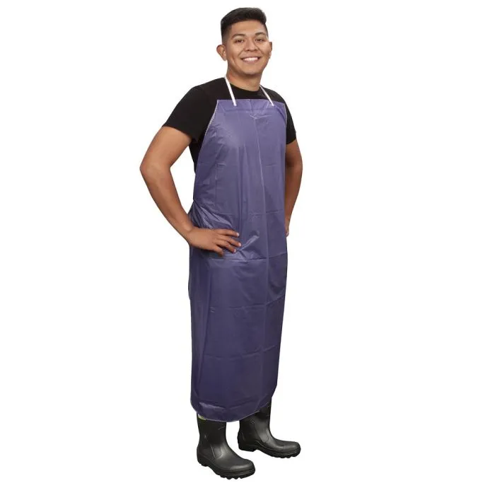 Cordova RA06B48 6 Mil Disposable Vinyl Apron, Blue, One Size, 1 Each