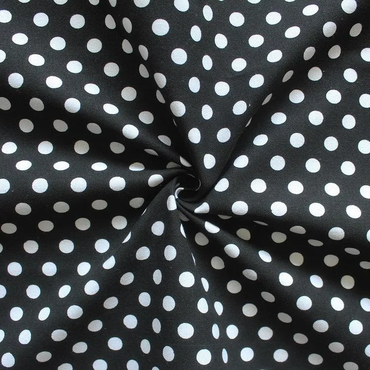 Cotton Black Polka Dot Free Size Apron Pack Of 1