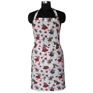 Cotton Xmas Gift Free Size Apron Pack Of 1