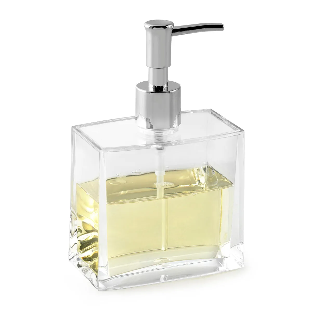 Curved Rectangular Acrylic Soap Dispenser