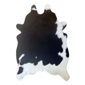 Cutout Cowhide Mini Rugs - Black and White