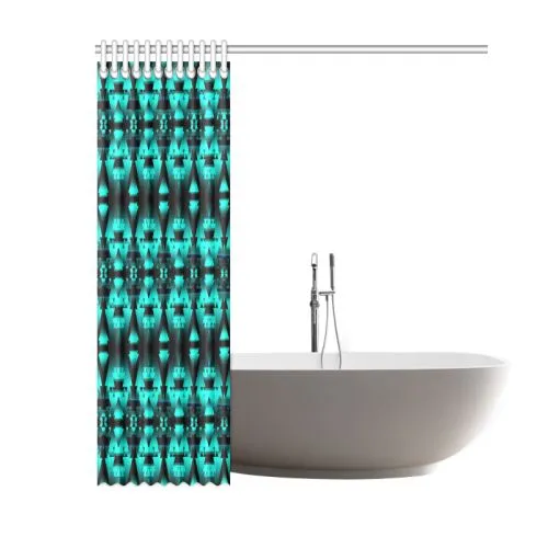 Dark-Deep Lake-Winter-Camp Shower Curtain 60"x72"