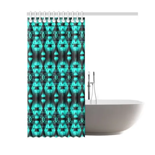 Dark-Deep Lake-Winter-Camp Shower Curtain 60"x72"