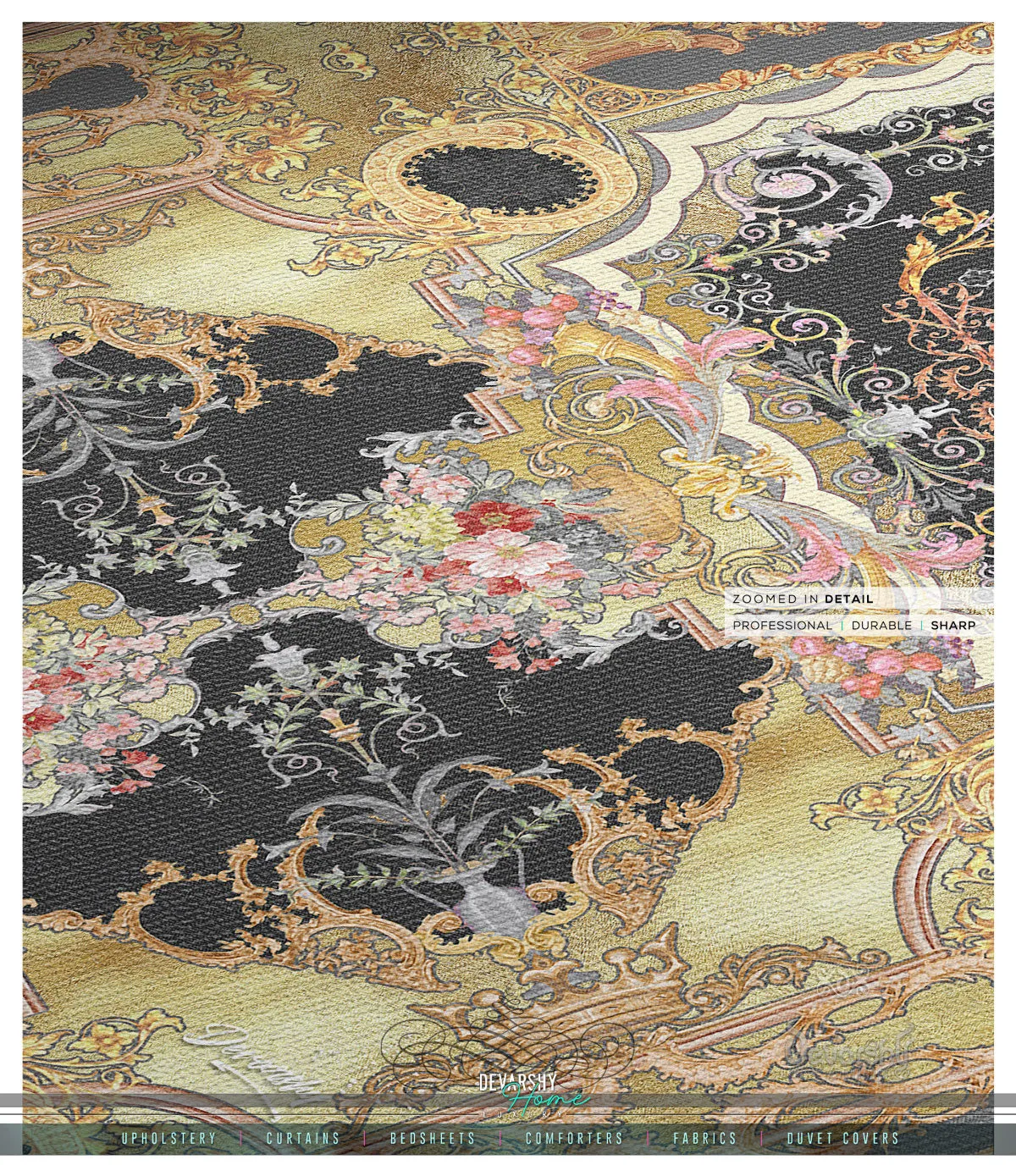 Decorative Floral Area Rug Available in 3 sizes | D20002