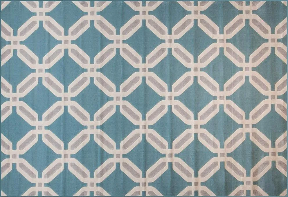 Diamond Links Area Rug BLUE