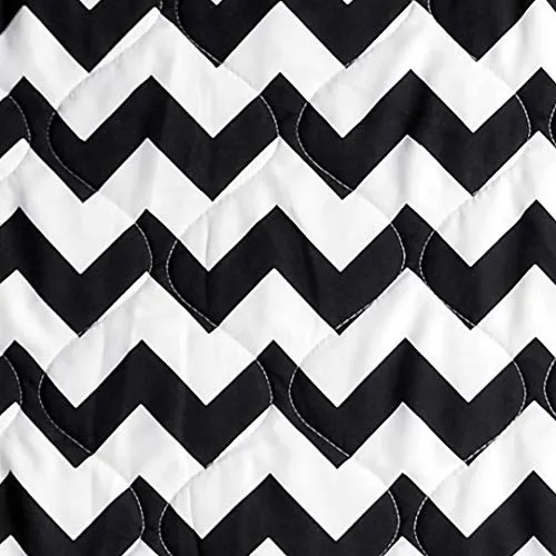 Divine Casa 110 GSM Microfiber Summer Single Size Reversible Printed Comforter for AC Room & Mild Winter (Zig Zag, White and Black)