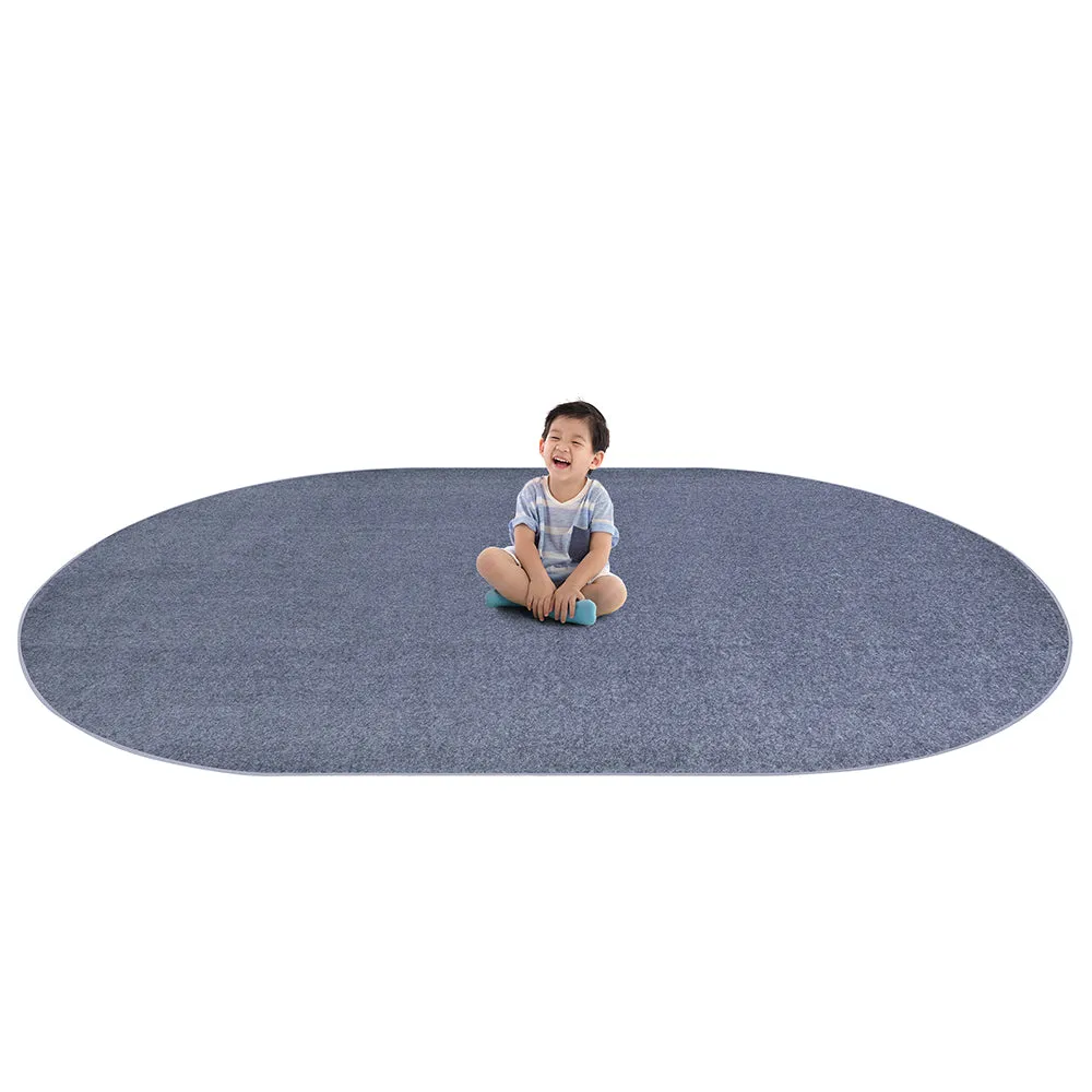 Endurance Oval Glacier Blue Area Rug