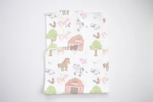 Farm Personalized Swaddle