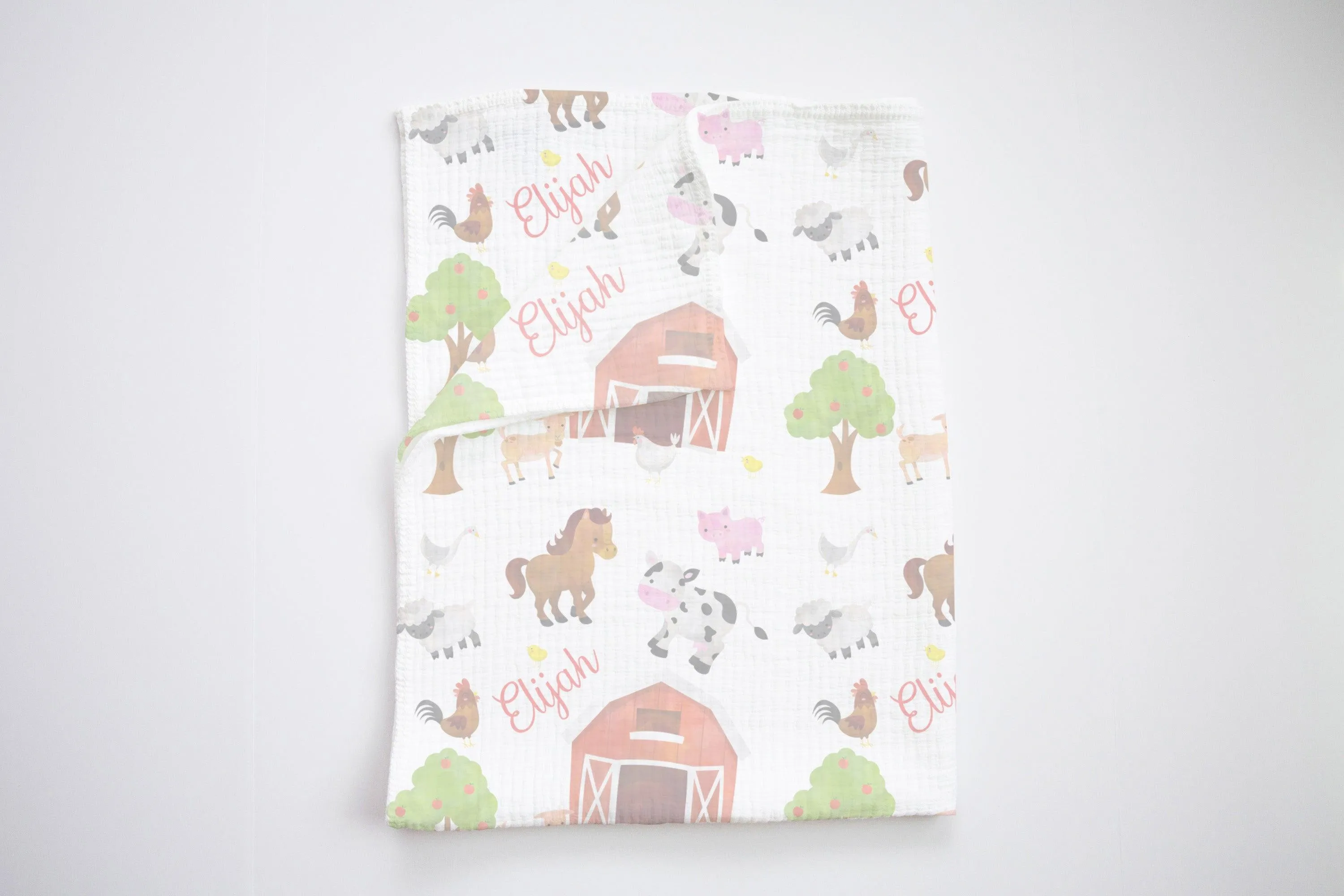 Farm Personalized Swaddle