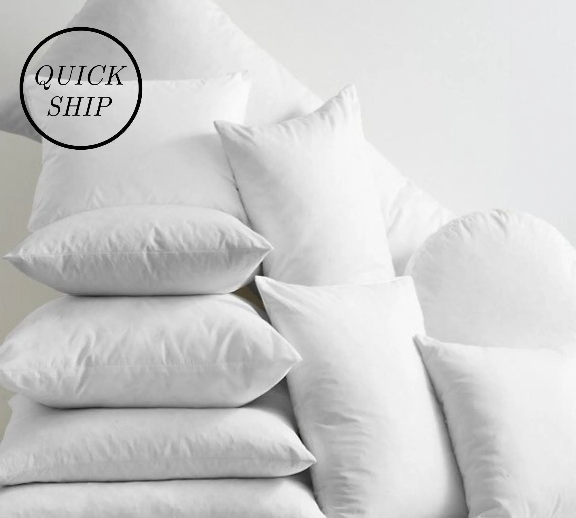 Feather Down Pillow Insert Heavy Weight