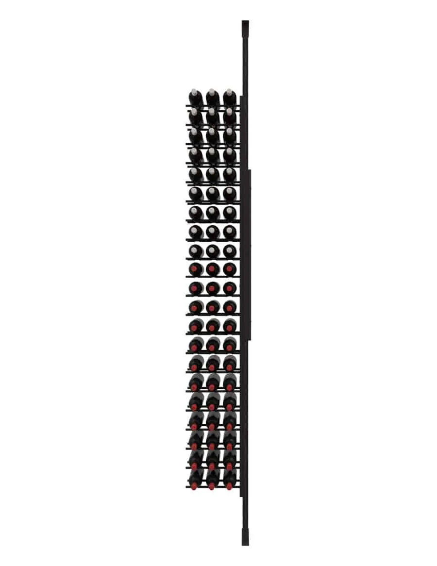 Floor-to-Ceiling Mounted Wine Rack Display - 1-Sided  (63 Bottles)