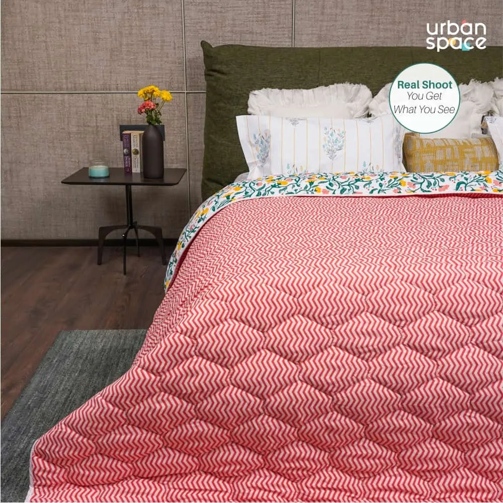 Fluffy & Heavy 200 GSM Microfiber Reversible Quilted Winter Comforters (kashmir Peach-Single, Double)